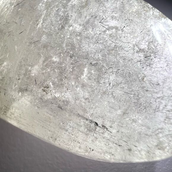 Quartz Crystal Heart with Black Rutile Inclusions‎ (1) - Picture 5 of 13